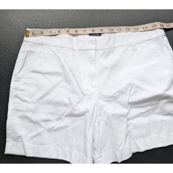 J. Crew 5" Classic Chino Short White Summer Neutral Size 8 - Picture 3 of 9